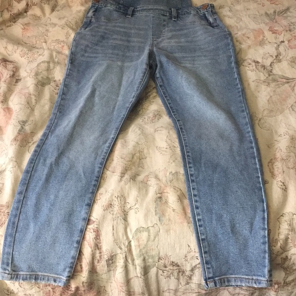 BLANK NYC Size 28 Denim Overalls 2% stretch MidBlue Brass Slide Fitting $229 NEW - Picture 8 of 12